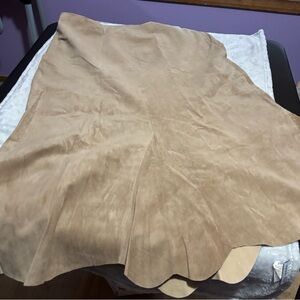 J.Jill Aline 100 % genuine leather  tan skirt